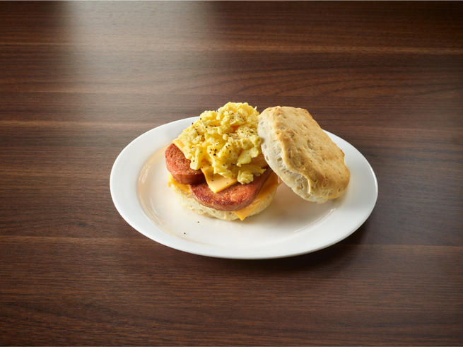 SPAM® Bacon Egg and Cheese Biscuits