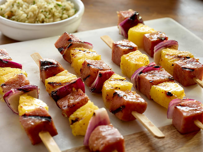 SPAM<sup>®</sup> Cordon Bleu Hawaii Kabobs