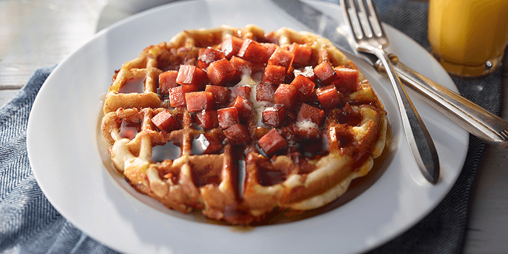 SPAM® Waffle with Cheese