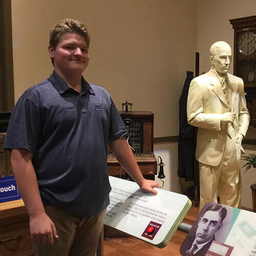 SPAMbassador Samuel in SPAM museum.