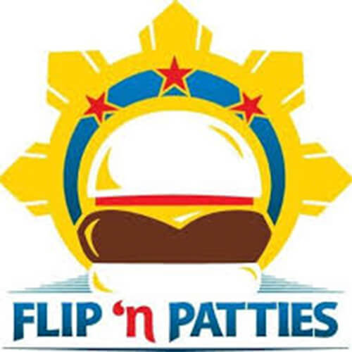SPAM Restaurant - Logo for Flip 'N Patties in Houston, Texas.