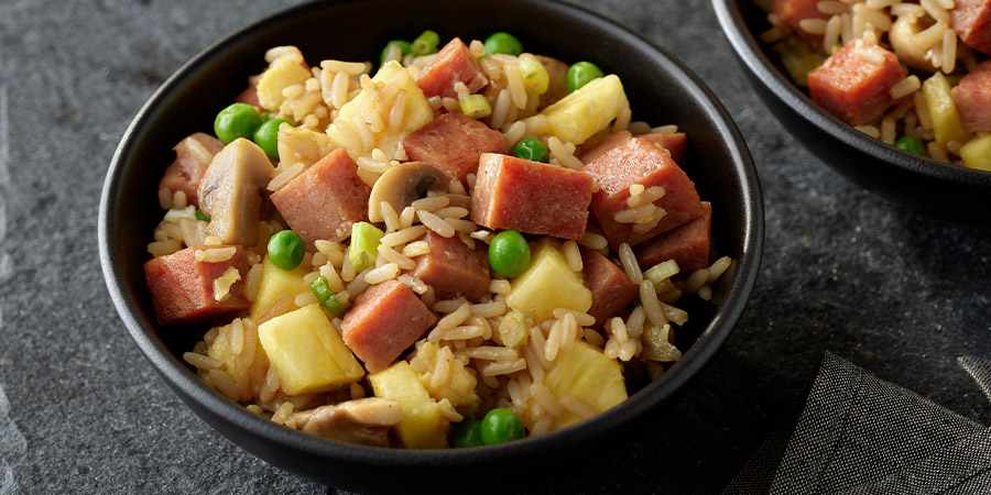 SPAM<sup>®</sup> Less Sodium and Pineapple Fried Rice