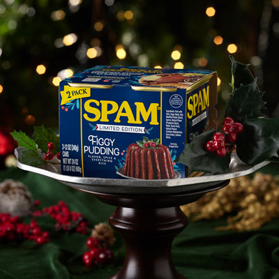 SPAM Figgy Pudding Package.