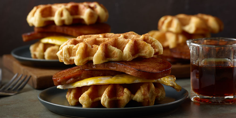 SPAM<sup>®</sup> Maple Flavored Waffle Breakfast Sandwich